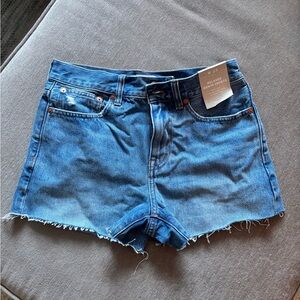 Madewell Distressed Blue Jean Shorts